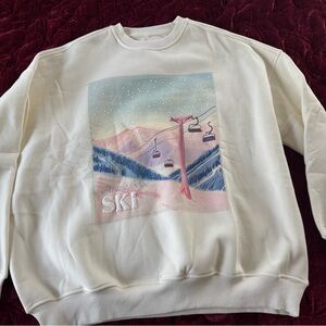 Ski Graphic Cream Sweater